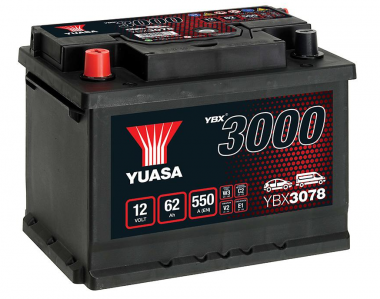 Autobaterie Yuasa YBX3000 SMF 12V, 62Ah, 550A, YBX3078