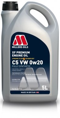 Motorový olej Millers Oils XF Premium C5 VW 0W-20, 5L