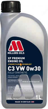 Motorový olej Millers Oils XF Premium C3 VW 0W-30, 1L