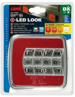 Světlo na přívěsný vozík 12/24V 25LED pravé - 4 funkce LAMPA Italy