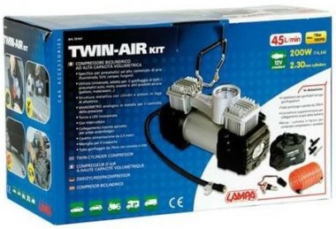 Kompresor 12V/7BAR-100PSI, duální 200W kovový LAMPA