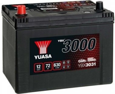 Autobaterie Yuasa YBX3000 SMF 12V, 72Ah, 630A, YBX3031