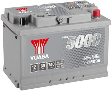 Autobaterie Yuasa YBX5000 Silver High Performance SMF 12V, 80Ah, 740A, YBX5096