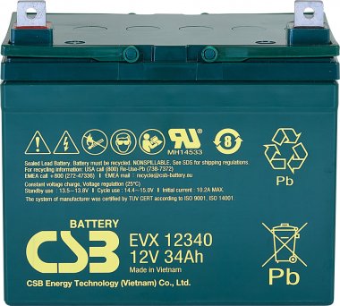 Akumulátor CSB 12V, 34Ah (EVX12340)