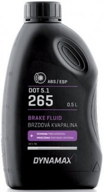 Brzdová kapalina Dynamax 265 DOT 5.1, 500ml