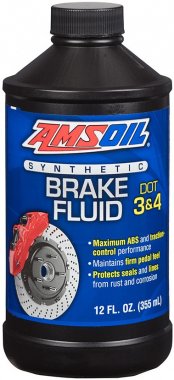 Brzdová kapalina Amsoil DOT 3 & DOT 4, 355ml