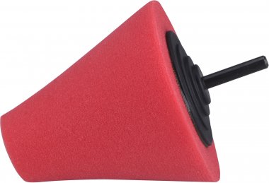 Kužel leštící pěnový, T10, červený, ⌀80mm, stopka 6mm EXTOL PREMIUM
