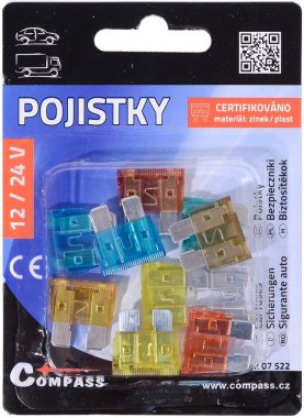 Compass pojistky nožové 10 ks
