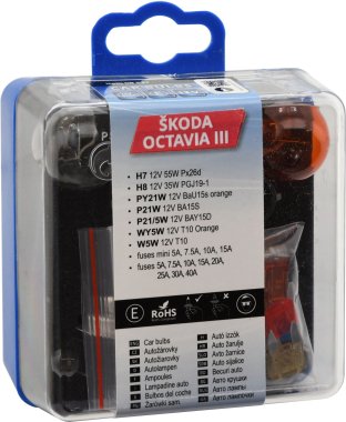 Compass žárovky servisní box ŠKODA OCTAVIA III H7+H8