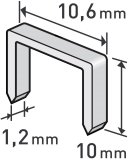 Spony, balení 1000ks, 10mm, 10,6x0,52x1,2mm EXTOL PREMIUM