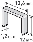 Spony, balení 1000ks, 12mm, 10,6x0,52x1,2mm EXTOL PREMIUM