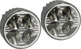 Světla denního svícení 4 HIGH POWER LED 12V/24V (kulatá 70 mm)