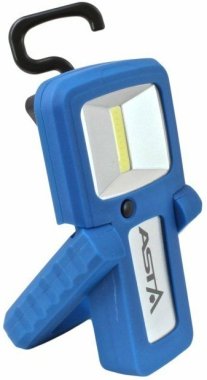 Dílenská montážní lampa LED COB 2W, nabíjecí micro USB, s magnetem a otočným hákem - ASTA A-G001