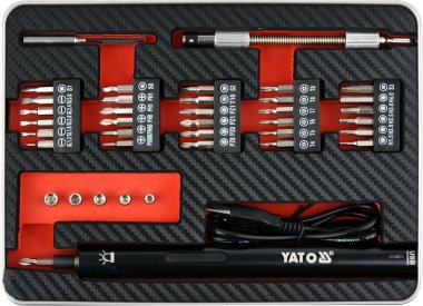 Přesný aku šroubovák 3,6V SET 39PCS Yato YT-27930