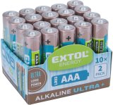 Baterie alkalické, 20ks, 1,5V AAA (LR03) EXTOL ENERGY