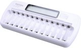 Nabíječka AAA/AA, NiMh/NiCd, 12 slotů, individuální nabíjení, LCD EXTOL ENERGY