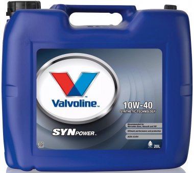 Motorový olej Valvoline SynPower 10W-40, 20L
