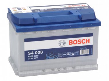 Autobaterie Bosch S4, 12V, 74Ah, 680A, S4 008