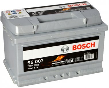 Autobaterie Bosch S5, 12V, 74Ah, 750A, S5 007