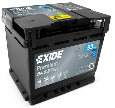 Autobaterie Exide Premium 12V, 53Ah, 540A, EA530
