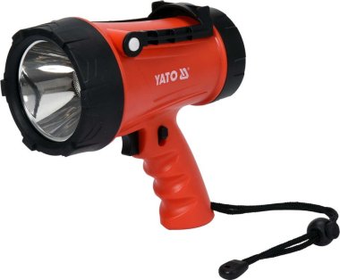 Lampa pistolová POWER LED, bezpřívodová, 3,7V Li-ion, dosvit 250m, 1200lm, IP68 Yato YT-08551