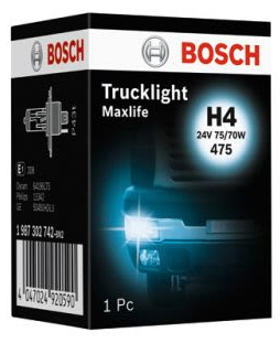Žárovka Bosch H4, Trucklight Maxlife 1987302742