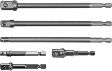 Sada adaptérů do vrtačky HEX 1/4" na gola hlavice 6 ks Yato YT-04629
