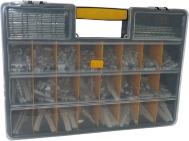 Kufr s vyvažovacím závažím 24 přihrádek 450 x 320 x 80 mm
