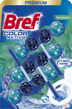 Bref Color Aktiv WC blok s vůní eukalyptu 3 x 50 g