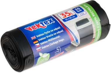 Vektex V3A pytle na odpad 15 ks černé 35 l