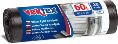 Vektex V6B pytle na odpad 20 ks, černé 60 l