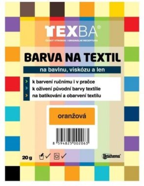 TEXBA 02 oranžová barva na textil Druchema
