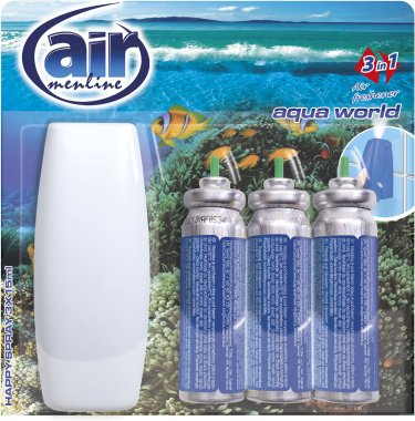 Air Menline sprej osvěžovač 3x15ml Aqua world komplet