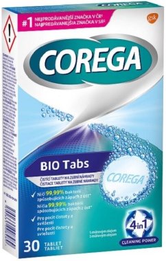 COREGA Bio Tabs čistící tablety na zubní náhrady 30ks