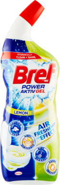Bref Power Aktiv Gel WC čistič s efektem osvěžovače vzduchu Lemon 700ml