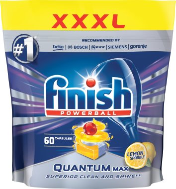 Finish Quantum Max Lemon sparkle, 60ks, kapsle do myčky
