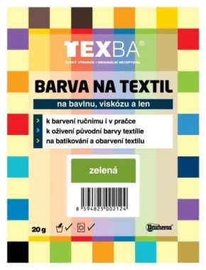 TEXBA 08 zelená barva na textil Druchema