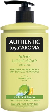 Authentic toya aroma tekuté mýdlo s dávkovačem 400ml Ice lime&Lemon