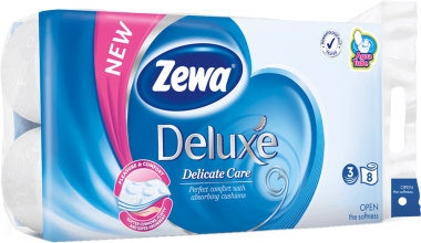 Toaletní papír Zewa Deluxe bílý Delicate care 3vr., (8ks)