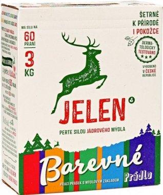 JELEN mýdlový prášek 60PD=3kg Color