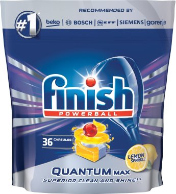Finish Quantum Max Lemon Sparkle, 36ks, tablety do myčky