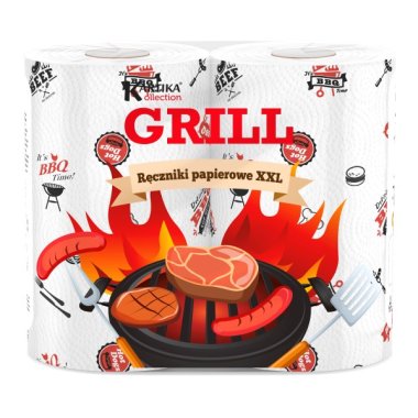 Kuchyňské Utěrky Potištěné Grill Decor 3 Vrstvé 2 Ks