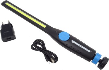 Dílenská lampa, úzká svítilna, LED COB 6W, nabíjecí micro USB s magnetem - QUATROS QS16115