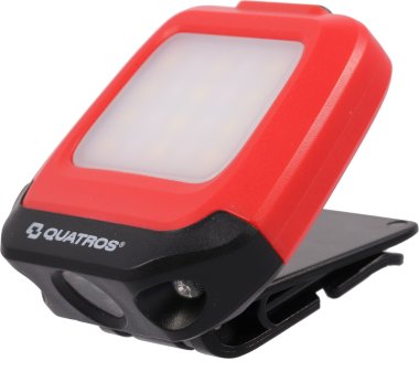 Čelová svítilna LED, se senzorem a klipem s magnetem - QUATROS QS16153