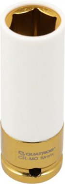 Nástrčná hlavice pro rázové utahováky, 1/2", 19 mm, s krytkou na ALU - QUATROS QS90819