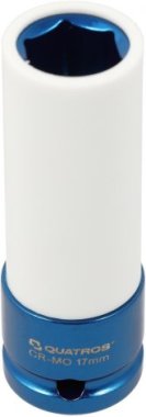 Nástrčná hlavice pro rázové utahováky, 1/2", 17 mm, s krytkou na ALU - QUATROS QS90817