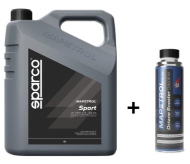 Motorový olej MAPETROL SPARCO SPORT 10W-60 5L + MAPETROL OCTANE BOOSTER GASOLINE 300ML