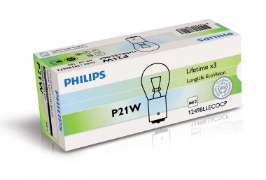 Žárovka Philips P21W, LongLife EcoVision 12498LLECOCP
