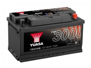 Autobaterie Yuasa YBX3000 SMF 12V, 80Ah, 720A, YBX3110