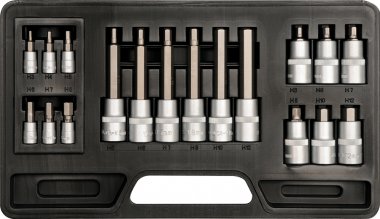 Sada hlavic 1/2" 1/4" bitů Imbus YATO 18 kusů